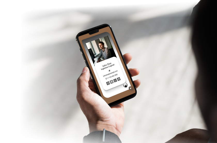 Image de vCard illustrant sa simplicité et son élégance